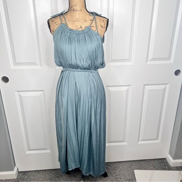 Sz XS Modern Citizen Sage Aileen Tie Shoulder Maxi Dress - Picture 4 of 14